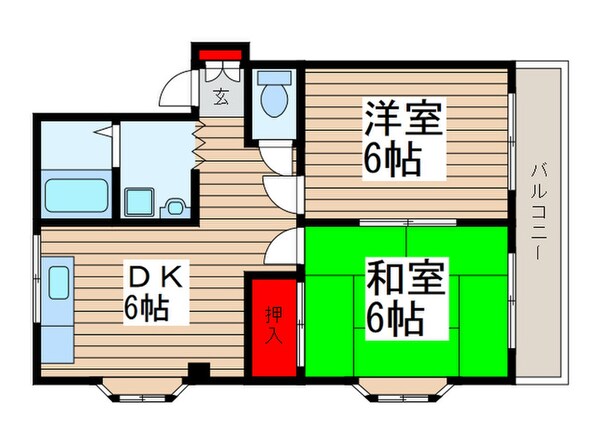 コーポ金杉の物件間取画像